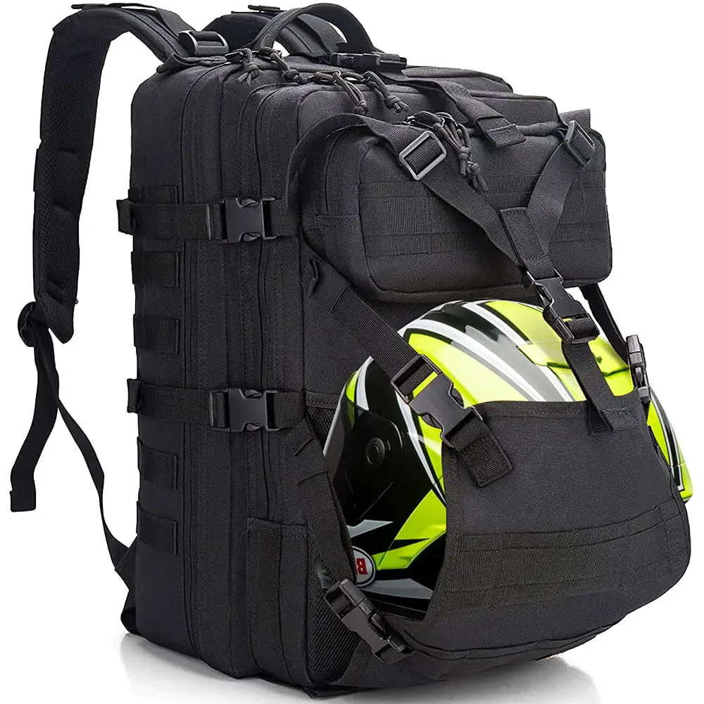 OEM cycling hiking bag 45l waterproof tactical molle system motorcycle helmet bag backpack