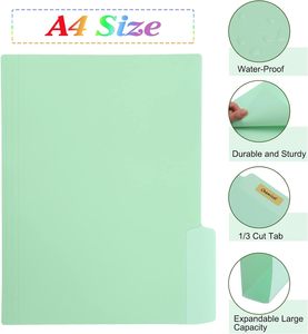 Poly <span class=keywords><strong>File</strong></span> Folders12 Pack 6 Color pastel, 1/3 Cut Tab Letter Size, 8,6x11,6 pulgadas Carpetas de archivos de colores Classic Manila - Product Image 3