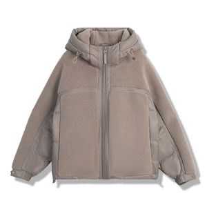 Nuovo Design Cappotto <span class=keywords><strong>Invernale</strong></span> Imbottito da <span class=keywords><strong>Donna</strong></span> Multicolore con Cappuccio e Zip Casual Spesso in Pile con Cuciture Colorate Giacca <span class=keywords><strong>Donna</strong></span> Uomo - Product Image 4