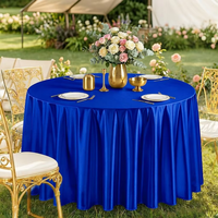 Nappe Ronde en Satin Brillant de 120 Pouces Prête à l'Expédition – Linge de Table Robuste et Durable pour Réceptions de Mariage, Cérémonies et Hôtellerie
