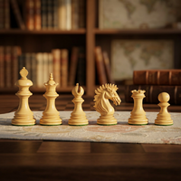 Pièces d'échecs de luxe série Camelot en 3.25 King size pièces d'échecs en palissandre/buis
