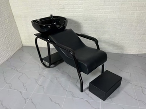 Matériel de lavage capillaire pour salon : Lit de lavage confortable avec bac intégré - Product Image 5