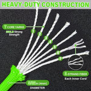 Cuerda <span class=keywords><strong>de</strong></span> Paracord <span class=keywords><strong>de</strong></span> 750 lb, 1000 pies / 500 pies / 200 pies / 100 pies, Cordón <span class=keywords><strong>de</strong></span> Paracaídas <span class=keywords><strong>de</strong></span> 5/32, 4 mm, 7 Hilos, Bobina <span class=keywords><strong>de</strong></span> Alta Resistencia, Cuerda para <span class=keywords><strong>Supervivencia</strong></span> y Camping - Product Image 3