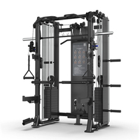 Machine Smith en acier robuste avec cage de musculation et rack à squats, équipement d'entraînement complet pour la maison