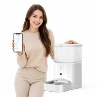 Distributeur automatique de nourriture pour animaux de compagnie, intelligent, avec vidéo, grande capacité, contrôlé par application, bol en acier inoxydable pour chiens et chats