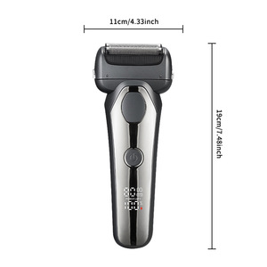 Rasoir à lames rechargeable sans fil pour homme, pour la barbe et le visage, étanche IPX5, rasoir électrique avec 90 minutes d'autonomie - Product Image 2
