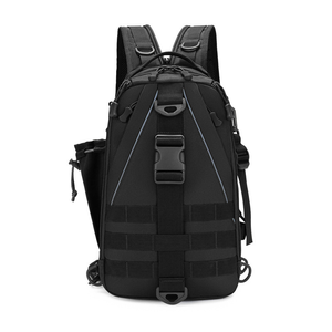 Borsa Multifunzionale per Attrezzatura da Pesca, Zaino in Nylon Idrorepellente con Tasca Porta Bottiglia d'Acqua - Product Image 4