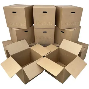 Fabricantes caja de cartón corrugado extra grande a mano logotipo personalizado envío móvil embalaje cartón para ropa