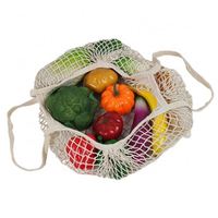 Op Maat Gemaakte Draagbare Kleurrijke Net Gehaakte String Herbruikbare Boodschappentas Katoen Mesh Tas Voor Fruitgroente