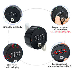 भारी शुल्क जस्ता मिश्र धातु 4 अंकों का संयोजन कैम लॉक | एंसी ग्रेड 1 क्रोम प्लेटेड सिल्वर/ब्लैक सुरक्षित मेलबॉक्स कैबिनेट ड्रॉअर लॉक - Product Image 3