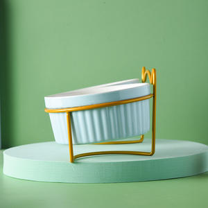 Mangkuk Makanan dan Minum Kucing Tinggi Grosir dari Doe Pet Factory untuk Kucing Indoor dan Anjing Kecil dengan Penyangga Logam, Tempat Makan Anjing dan Kucing - Product Image 3