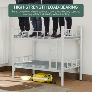 Heavy Duty Full Size Bunk <strong>Bed</strong> Iron Frame Metal Construction Eco-Friendly <strong>Space</strong> <strong>Saver</strong> for Site Dorms - Product Image 5