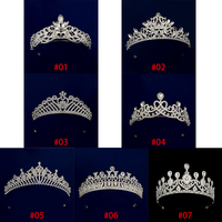 Couronne Baroque Européenne Strass Métal Alliage Cristal Mariage Couronne de Cheveux de Mariée Princesse Reine Fleur Bandeau Diadème