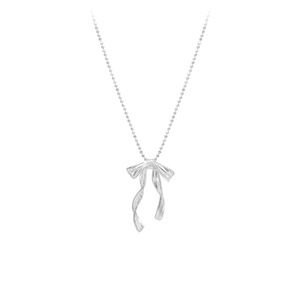 Collana con fiocco in argento sterling S925 per la figlia di una donna <span class=keywords><strong>chaebol</strong></span>, un nicho Instagram, lusso discreto, dolce e raffinato. - Product Image 5