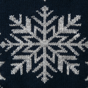 Suéter Azul Marino de Invierno para Mujer, Suéter de Punto Jacquard con Copos de Nieve Grandes, Venta al por Mayor, Fabricación OEM, Suéter Personalizado - Product Image 5