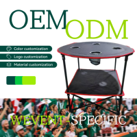 Table de camping pliable portable personnalisable avec porte-gobelets, table d'événement OEM/ODM pour achat en gros MOQ 200