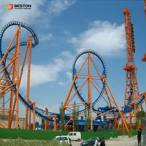 Nouvelle conception haute vitesse parc d'attractions manèges piste longueur 36m électrique tour de montagnes russes à vendre