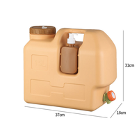 Seau à eau portable à double poignée, en PE épais et écologique, qualité alimentaire, pour le stockage de l'eau, le camping, l'extérieur et l'accessoire de voiture
