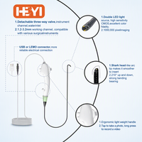Système de caméra endoscopique vétérinaire portable, moniteur patient, vidéo médicale flexible 1080P 210° à articulation manuelle