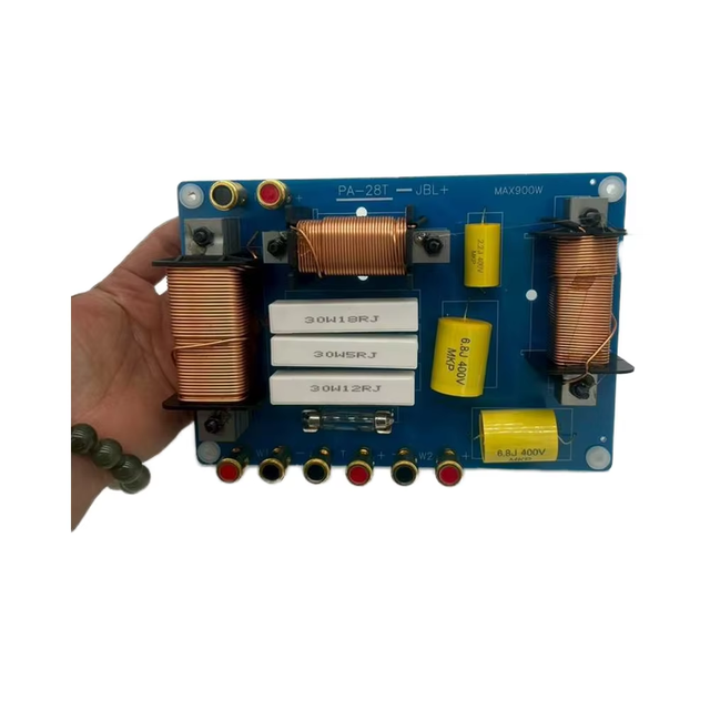 Rongxiang PA-28T Active3-Way Audio Crossover Speaker Circuit Durable 40mm Oule Frequency Divider >800W 8 Ohm Stand Copper