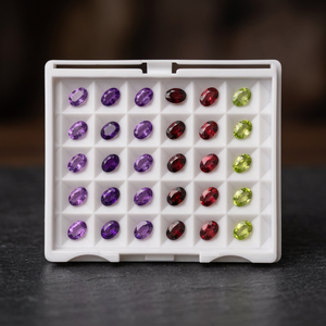 พลอยรูปไข่ธรรมชาติ อเมทิสต์ การ์เนต เพอริดอต สำหรับทำเครื่องประดับ - Product Image 3