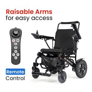 Silla de Ruedas Eléctrica Motorizada para Adultos KSM-601 China Power con Marco de Aleación de Aluminio, Silla de Ruedas Plegable Ligera, Precio de Fábrica - Product Image 4