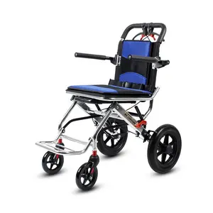 Leichter Aluminium-Rollstuhl zum Arbeiten faltbar tragbar Kinder-Invalidenstuhl Rollstuhl