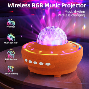 Nueva Lámpara Nocturna LED Creativa Recargable por USB 2026, Proyector de Música RGB Inalámbrico para Decoración de Sala de Estar, Hogar y Hotel - Product Image 1