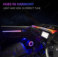 Kit d'éclairage ambiant LED pour voiture KYNCHO pour Toyota Hilux Symphony, 64 couleurs, éclairage intérieur automatique, contrôle par application Bluetooth