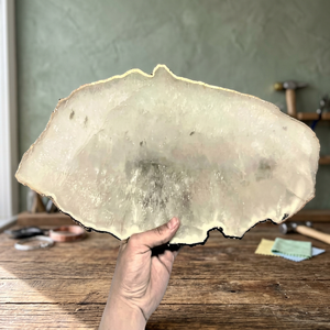 Vente en gros de quartz naturel sel agate plateau avec bord or grandes tranches blanches pierres de guérison cristaux de service - Product Image 2