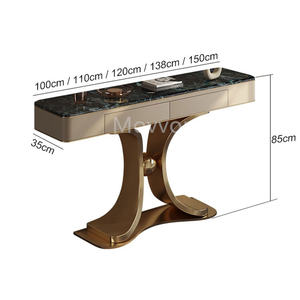 Meubles de maison salon <span class=keywords><strong>table</strong></span> de couloir à armature en acier inoxydable dorée de luxe <span class=keywords><strong>table</strong></span> <span class=keywords><strong>console</strong></span> moderne en marbre - Product Image 5