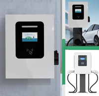 Unité de recharge murale DC 40 kW à réduction automatique de puissance pour véhicules électriques en milieu professionnel