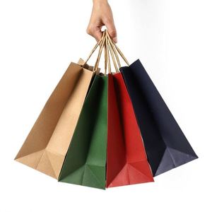 Emballage alimentaire à emporter biodégradable personnalisé, sac en papier kraft blanc, sacs en papier promotionnels avec votre propre logo - Product Image 4