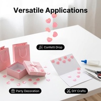 Paillettes en vrac en forme de cœur rose en PVC/PET, multicolores mélangées, pour confettis de fête et décoration DIY faite à la main