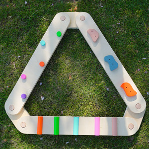<span class=keywords><strong>Poutre</strong></span> d'équilibre et planche <span class=keywords><strong>en</strong></span> <span class=keywords><strong>bois</strong></span> pour enfants de 3 à 6 ans, équipement d'entraînement tactile intérieur/extérieur avec pont unique - Product Image 4