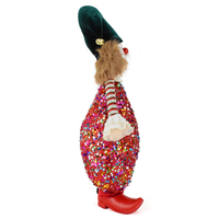 Nouveauté : Décoration de Noël en peluche rouge, collection de poupées clown déguisé, artisanat délicat pour la maison, cadeau de Noël