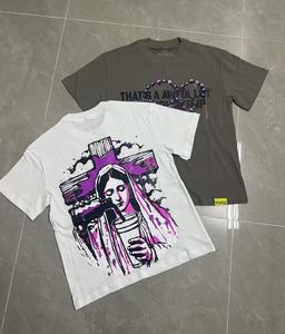 T-shirt da uomo personalizzata in cotone pesante con stampa 'That's a Awful Lot of Cough Syrup' all'ingrosso - Product Image 2