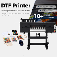 Imprimante jet d'encre DTF automatique personnalisée de 24 pouces, nouvelle machine 60 cm à 4 têtes, largeur d'impression A1, agitateur de poudre inclus, garantie 1 an