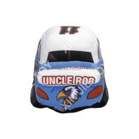 Jouet en peluche personnalisé en forme de voiture de course, motif imprimé, jouet en peluche doux en forme de voiture de course, fabrication sur mesure