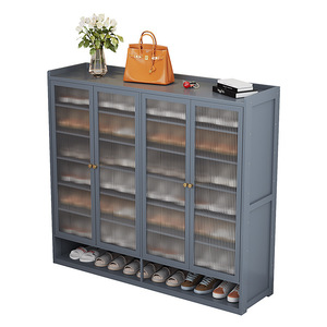 <b>Shoe</b> Cabinet With Glass Doors <b>Space</b> <b>Saving</b> Entryway <b>Storage</b> For Home Use Adult And Elderly - Product Image 5
