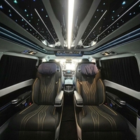 Kit intérieur VIP Mercedes V-Class Vito W447, plafond à fibres optiques Starlight, siège capitaine électrique à lit plat, éclairage d'ambiance OEM