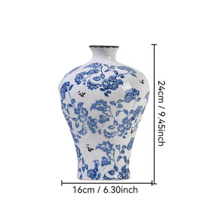 थोक नीले और सफेद चीनी मिट्टी के बरतन-घर के सजावट के लिए थोक सिरेमिक अदरक जार - Product Image 5