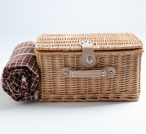 Panier <span class=keywords><strong>de</strong></span> pique-nique en osier, panier <span class=keywords><strong>de</strong></span> pique-nique en saule avec tous les ensembles <span class=keywords><strong>de</strong></span> <span class=keywords><strong>vaisselle</strong></span> pour 4 personnes - Product Image 5