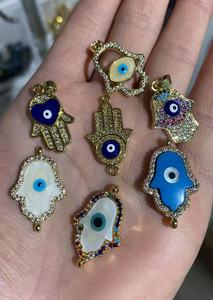 Amuleto Turco Personalizado, Colgante de Ojo Turco Azul, Chapado en Oro de 18k, Micro Pavé, Colgante de Protección de la Suerte para Joyería - Product Image 2