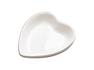 Plateau à bijoux en céramique pour sublimation avec bord doré, support vierge pour transfert thermique, idéal pour la décoration intérieure, les loisirs créatifs et les cadeaux - Product Image 4