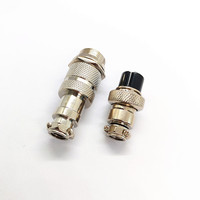 Connecteur d'aviation étanche série GX16, prise 2-10 broches, connecteur de câble 16 mm avec blindage
