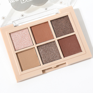 Palette Ombretti Mini all'Ingrosso, 6 Colori Finitura Satinata, Custodia Trasparente, Ombretti Glitter Rosa e Bianchi di Alta Qualità per Carnagioni Chiare, Medie e Scure - Product Image 2
