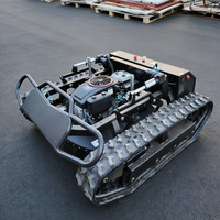 Mesin Pemotong Rumput Robot Crawler 1000mm Murah dari Pabrik, Dilengkapi Remote Control, Bersertifikasi CE, Penggerak Sendiri, untuk Penggunaan Kebun & Pertanian