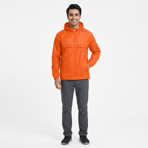 Custom Men Windbreaker Jacket High Quality Outdoor Waterproof <b>Canvas</b> Stand Collar Running Training Wear for Winter - Product Image 1