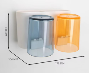 Boîte de rangement multifonctionnelle portable, boîte de rangement en plastique pour salle de bain, porte-brosse à dents, agents de <span class=keywords><strong>recrutement</strong></span> - Product Image 2